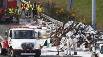 Driver Flips Tractor-Trailer On Highway, 13 Million Bees Roam